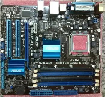 Подержанная,Asus P5G41C-M LX Десктоп дънна Платка Intel G41 Socket LGA 775 DDR2 и DDR3 u-ATX В Продажба