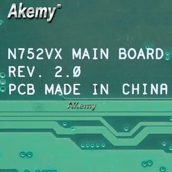 N752VX MB._0M/I7-6700HQ/AS GTX950M N16P-GT-A2 дънна Платка REV 2.0 За Asus N752V N752VX дънна Платка на лаптоп DDR4 оперативна памет Тествана