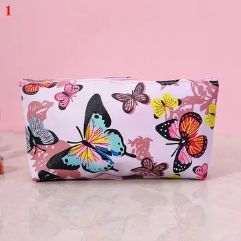 Козметични чанти с принтом пеперуди, Дамски косметичка за пътуване, Преносими чанти за съхранение на тоалетни принадлежности, Удобна косметичка